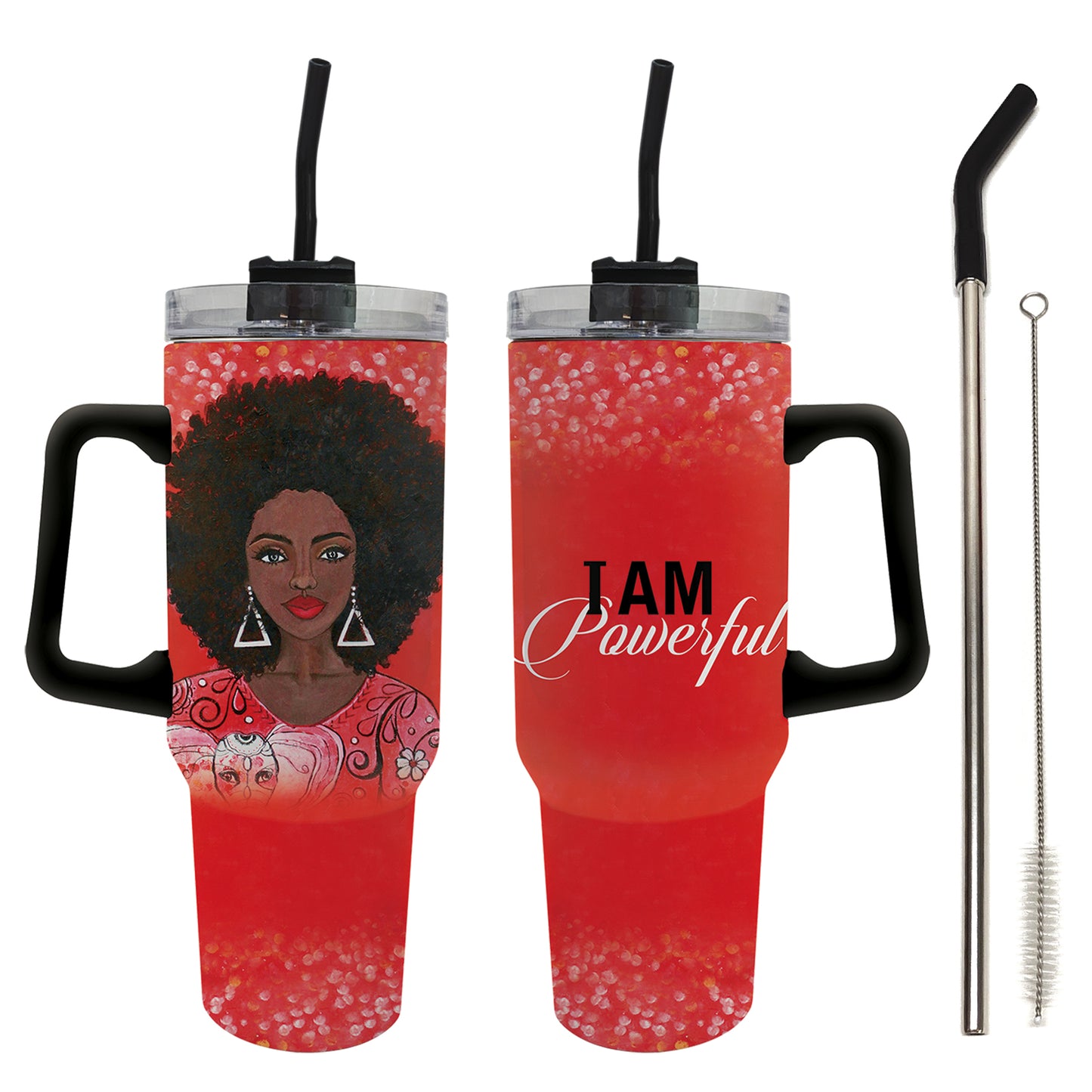 PRE-ORDER: 40oz Inspirational Tumbler with Handle (2 Designs)