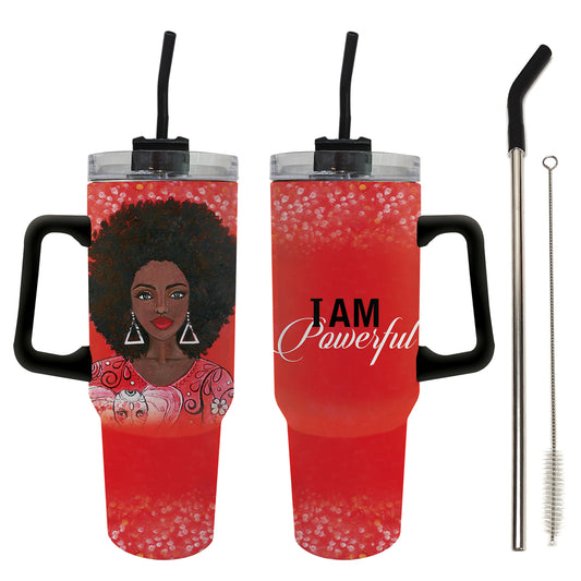 PRE-ORDER: 40oz Inspirational Tumbler with Handle (2 Designs)