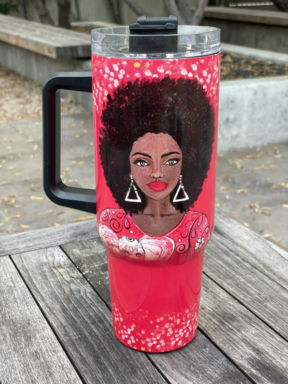 PRE-ORDER: 40oz Inspirational Tumbler with Handle (2 Designs)