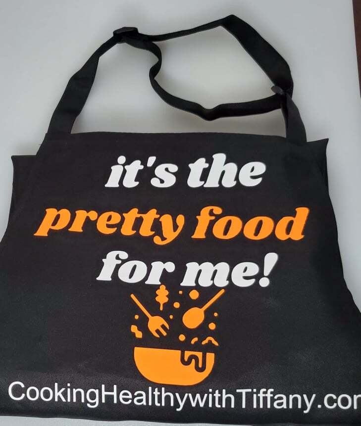 "it's the pretty food for me!" Apron and Cookbook Bundle